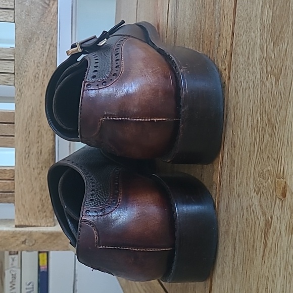 MORESCHI leather oxford double buckle flap dress shoes - Picture 4 of 9